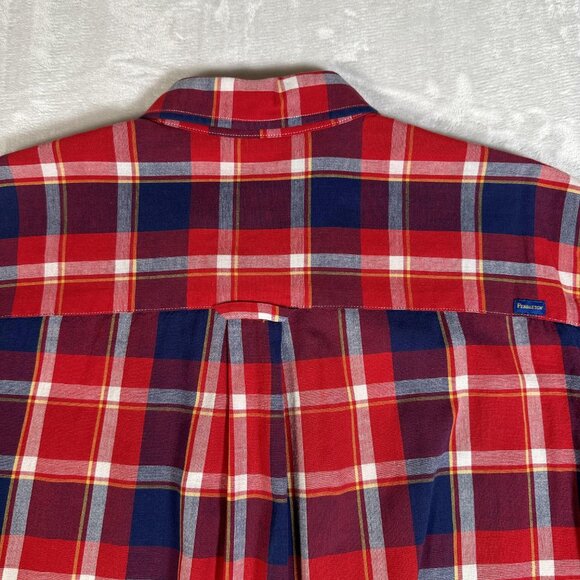 Pendleton Shirt Men Size L Red Plaid Short Sleeve 100% Cotton Single Pocket Surf - Picture 12 of 12